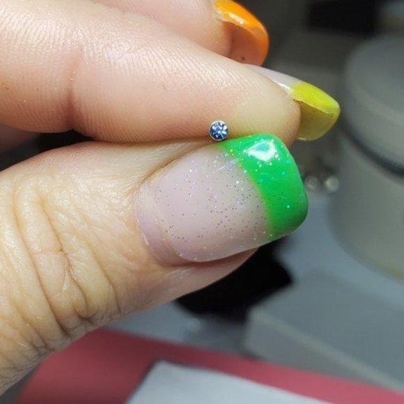 New 10 Crystal Micro Minimalist Tiny Nose Studs - Picture 10 of 16